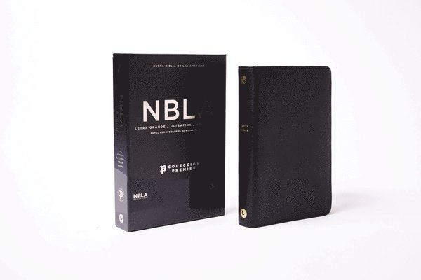 Nbla, Santa Biblia, Ultrafina, Colección Premier, Letra Grande, Piel de Cabra, Negro 1