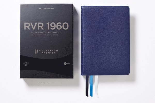 Reina Valera 1960 Biblia Letra Gigante, Colección Premier, Azul Marino, Interior a DOS Colores: Edición Limitada 1