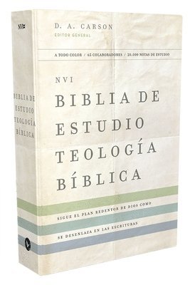 Vida Vida, D. A. Carson - NVI, Biblia de Estudio Teologia Biblica, Interior a cuatro colores, Tapa dura, Inbunden