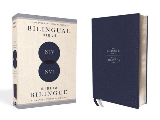 Niv/NVI 2022 Bilingual Bible, Leathersoft, Navy / Niv/NVI 2022 Biblia Bilingüe, Leathersoft, Azul Añil 1
