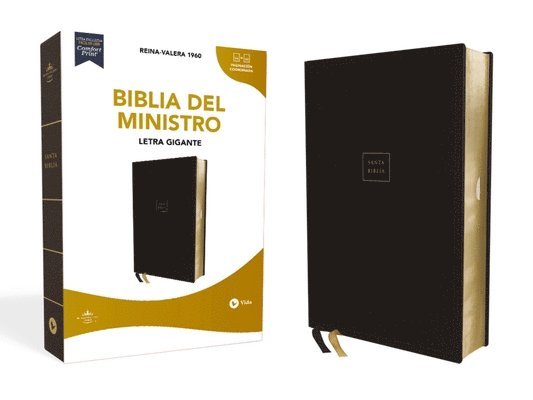 RVR60, Biblia del Ministro, Letra gigante, Leathersoft, Negro, Palabras de Jess en Rojo, Comfort Print 1