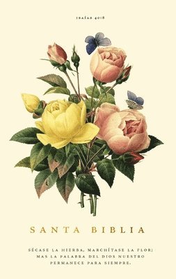 bokomslag RVR60, Santa Biblia, Premio y Regalo, Letra grande, Tapa dura, Floral, Palabras de Jesus en Rojo, Comfort Print
