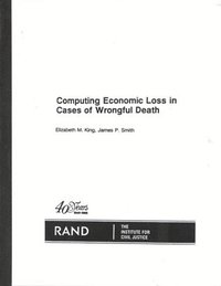 bokomslag Computing Economic Loss in Cases of Wrongful Death/R-3549-Icj