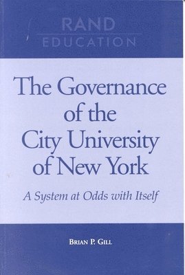 bokomslag The Governance of the City University of New York