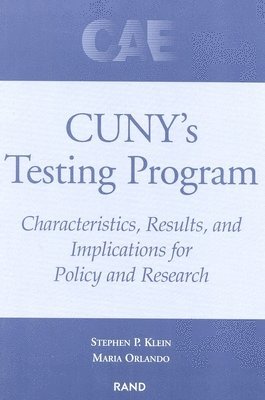 bokomslag CUNY's Testing Program