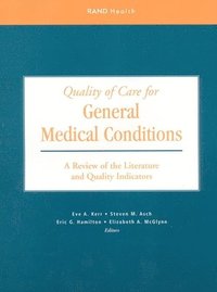 bokomslag Quality of Care for General Medical Conditions