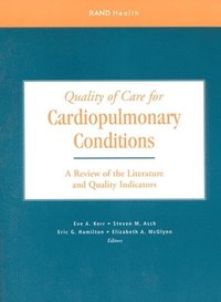 bokomslag Quality of Care for Cardiopulmonary Conditions