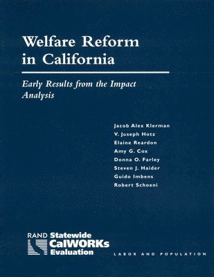 Welfare Reform in California 1