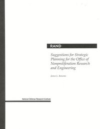 bokomslag Suggestions for Strategic Planning for the Office of Nonproliferation Research and Engineering