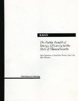 Public Benefit of Energy Efficiency for Massachusetts