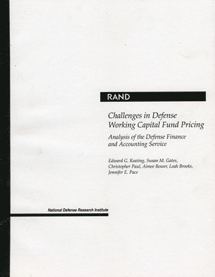 Challenges in Defense Working Capital Fund Pricing 1