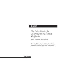 bokomslag The Labor Market for Attorneys in the State of California