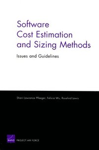 bokomslag Software Cost Estimation and Sizing Methods, Issues, and Guidelines