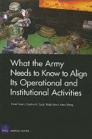 What the Army Needs to Know to Align its Operational and Institutional Activities 1