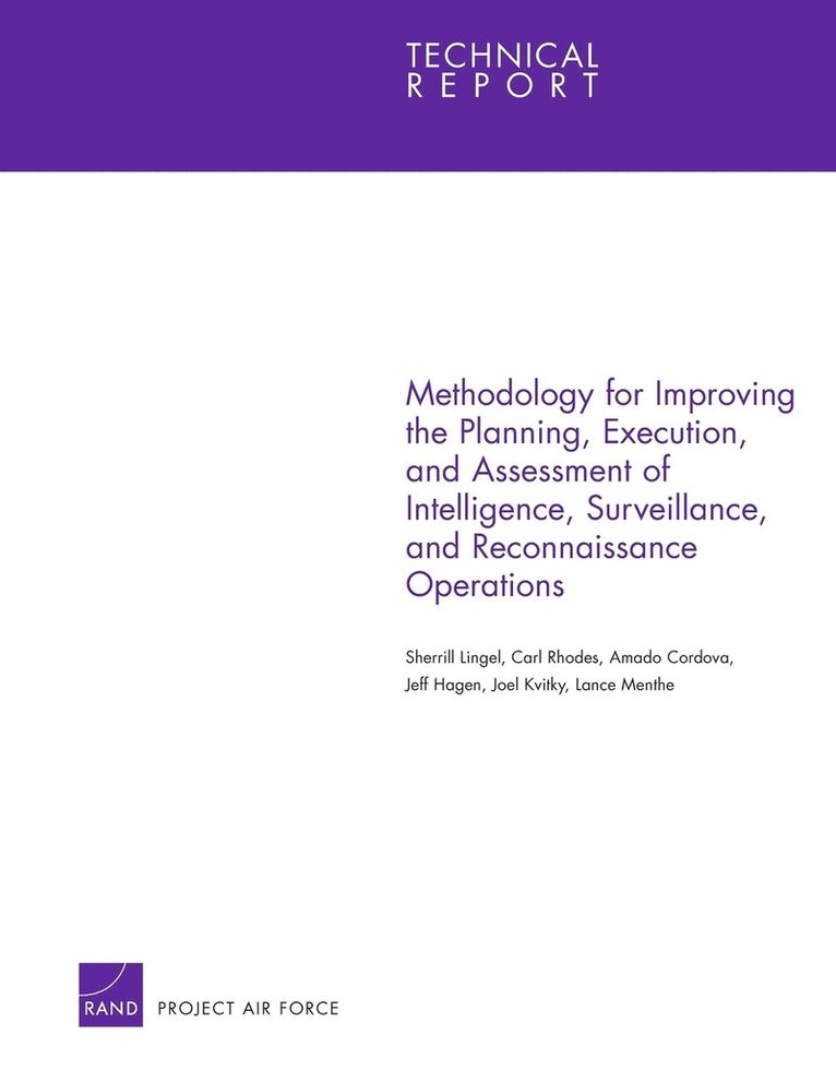 Methodology for Improving the Planning, Execution, and Assessment of Intelligence, Surveillance, and Reconnaissance Operations