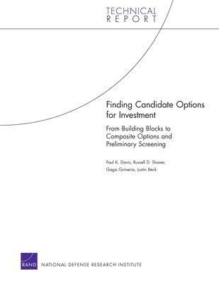 Paul K. Davis, Russell D. Shaver, Gaga Gvineria, Justin Beck - Finding Candidate Options for Investment, Häftad
