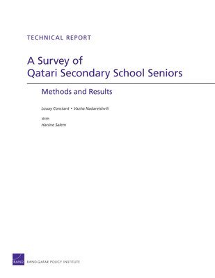 Louay Constant, Vazha Nadareishvili - Survey of Qatari Secondary School Seniors, Häftad
