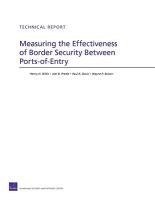Henry H. Willis - Measuring the Effectiveness of Border Security Between Ports-of-Entry, Häftad