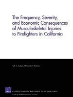 The Frequency, Severity, and Economic Consequences of Musculoskeletal Injuries to Firefighters in California 1