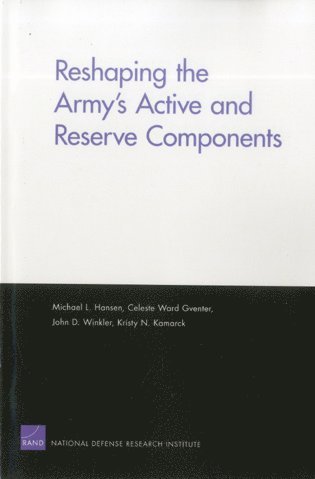 Celeste Ward Gventer, John D. Winkler, Kristy N. Kamarck, Michael L. Hansen - Reshaping the Army's Active and Reserve Components, Häftad
