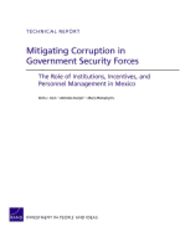 Mitigating Corruption in Government Security Forces 1