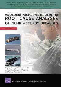 bokomslag Management Perspectives Pertaining to Root Cause Analyses of Nunn-Mccurdy Breaches
