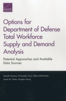 Shanthi Nataraj, Christopher Guo, Philip Hall-Partyka, Susan M. Gates, Douglas Yeung - Options for Department of Defense Total Workforce Supply and Demand Analysis, Häftad