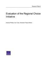 bokomslag Evaluation of the Regional Choice Initiative