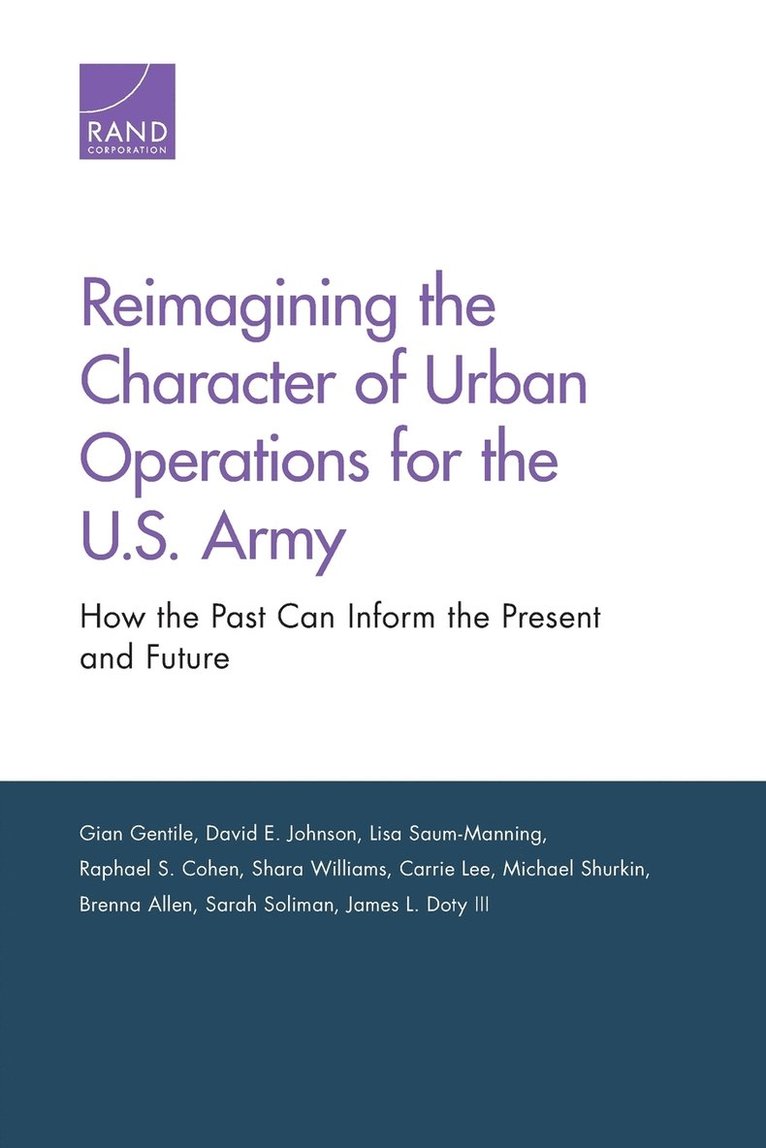 Reimagining the Character of Urban Operations for the U.S. Army 1