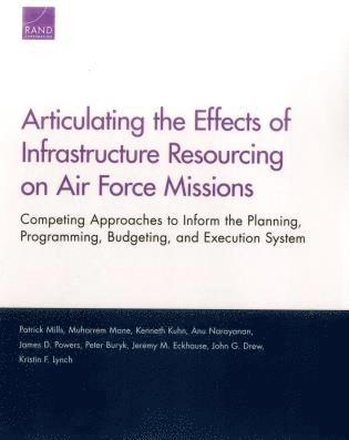 Patrick Mills, Muharrem Mane, Kenneth Kuhn, Anu Narayanan, James D. Powers, Peter Buryk, Jeremy M. Eckhause, John G. Drew, Kristin F. Lynch - Articulating the Effects of Infrastructure Resourcing on Air Force Missions, Häftad
