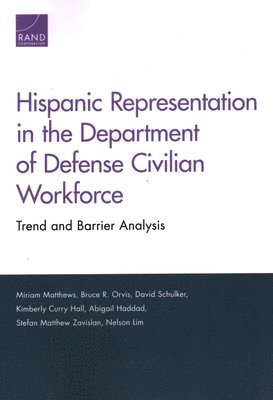 Miriam Matthews, Bruce R Orvis, David Schulker, Kimberly Curry Hall, Abigail Haddad, Stefan Matthew Zavislan, Nelson Lim - Hispanic Representation in the Department of Defense Civilian Workforce, Häftad