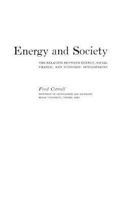 bokomslag Energy and Society