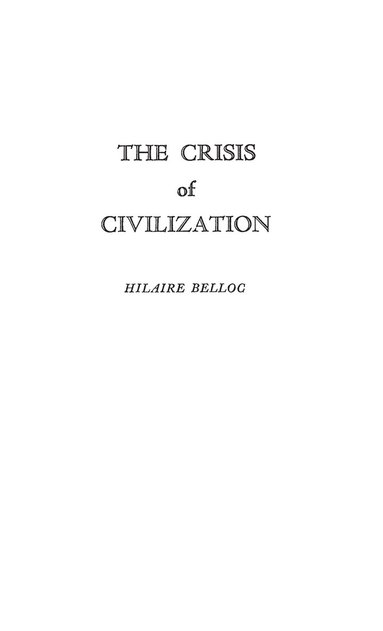 bokomslag Crisis of Civilization