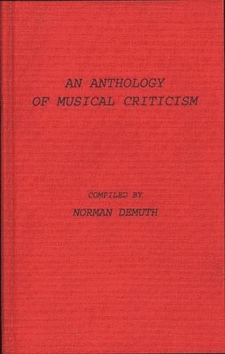Anthology of Musical Criticism 1
