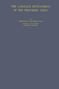 bokomslag Language Development of the Preschool Child.