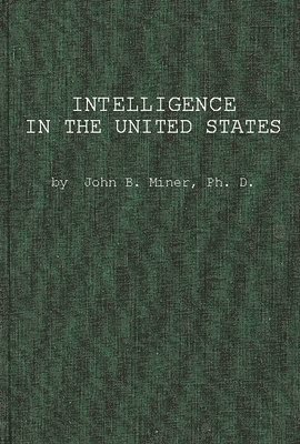 bokomslag Intelligence in the United States