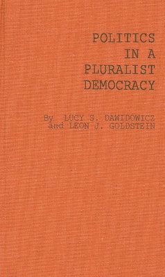 bokomslag Politics in a Pluralist Democracy