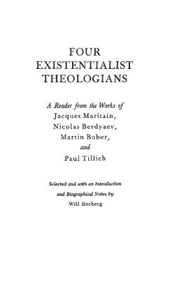 bokomslag Four Existentialist Theologians