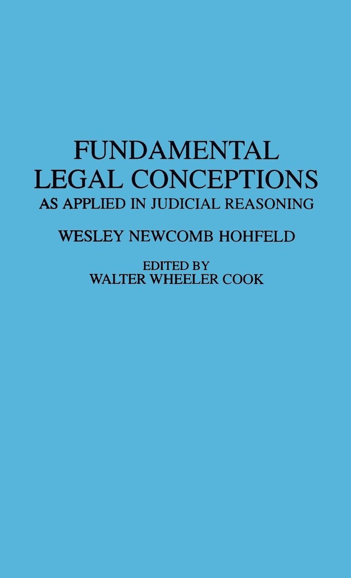Fundamental Legal Conceptions 1