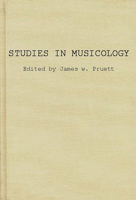 bokomslag Studies in Musicology