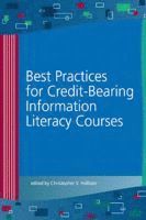 bokomslag Best Practices for Credit-Bearing Information Literacy Courses