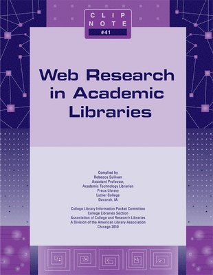 bokomslag Web Research in Academic Libraries