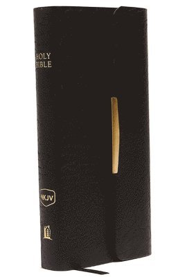 NKJV, Checkbook Bible, Compact, Bonded Leather, Black, Wallet Style, Red Letter 1