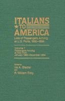 bokomslag Italians to America, Jan. 1880 - Dec. 1884
