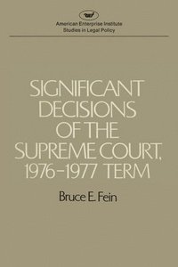 bokomslag Significant Decisions of the Supreme Court 1976-77