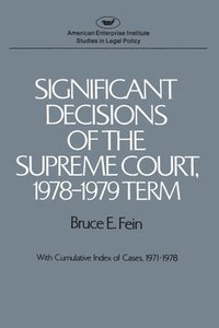 bokomslag Significant Decisions of the Supreme Court, 1978-1979 Term