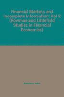 bokomslag Financial Markets and Incomplete Information