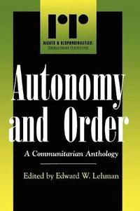 bokomslag Autonomy and Order