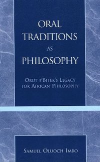bokomslag Oral Traditions as Philosophy