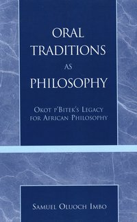 bokomslag Oral Traditions as Philosophy